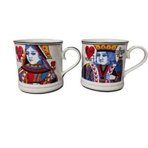 The English Mug Company King and Queen of My Heart Coffee Tea Mugs Cups